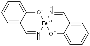 Iron, bis[2-[(imino-κN)methyl]phenolato-κO]- Struktur