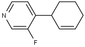 4-(cyclohex-2-en-1-yl)-3-fluoropyridine Struktur