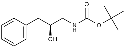 Carbamic acid, (2-hydroxy-3-phenylpropyl)-, 1,1-dimethylethyl ester, (S)- Structure