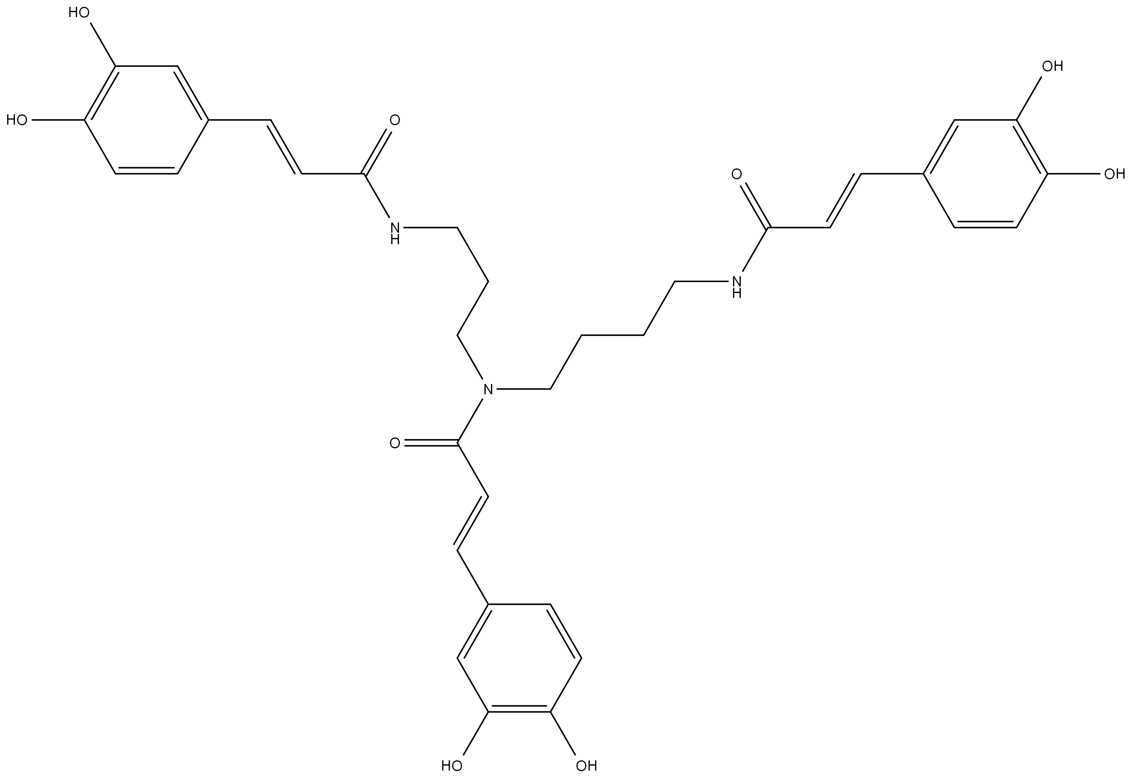 N1,N5,N10-tricaffeoylspermidine Structure