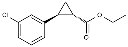 (1S,2S)-ethyl 2-(3-chlorophenyl)cyclopropanecarboxylate Struktur