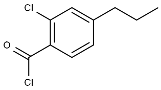 Benzoyl chloride, 2-chloro-4-propyl- Structure
