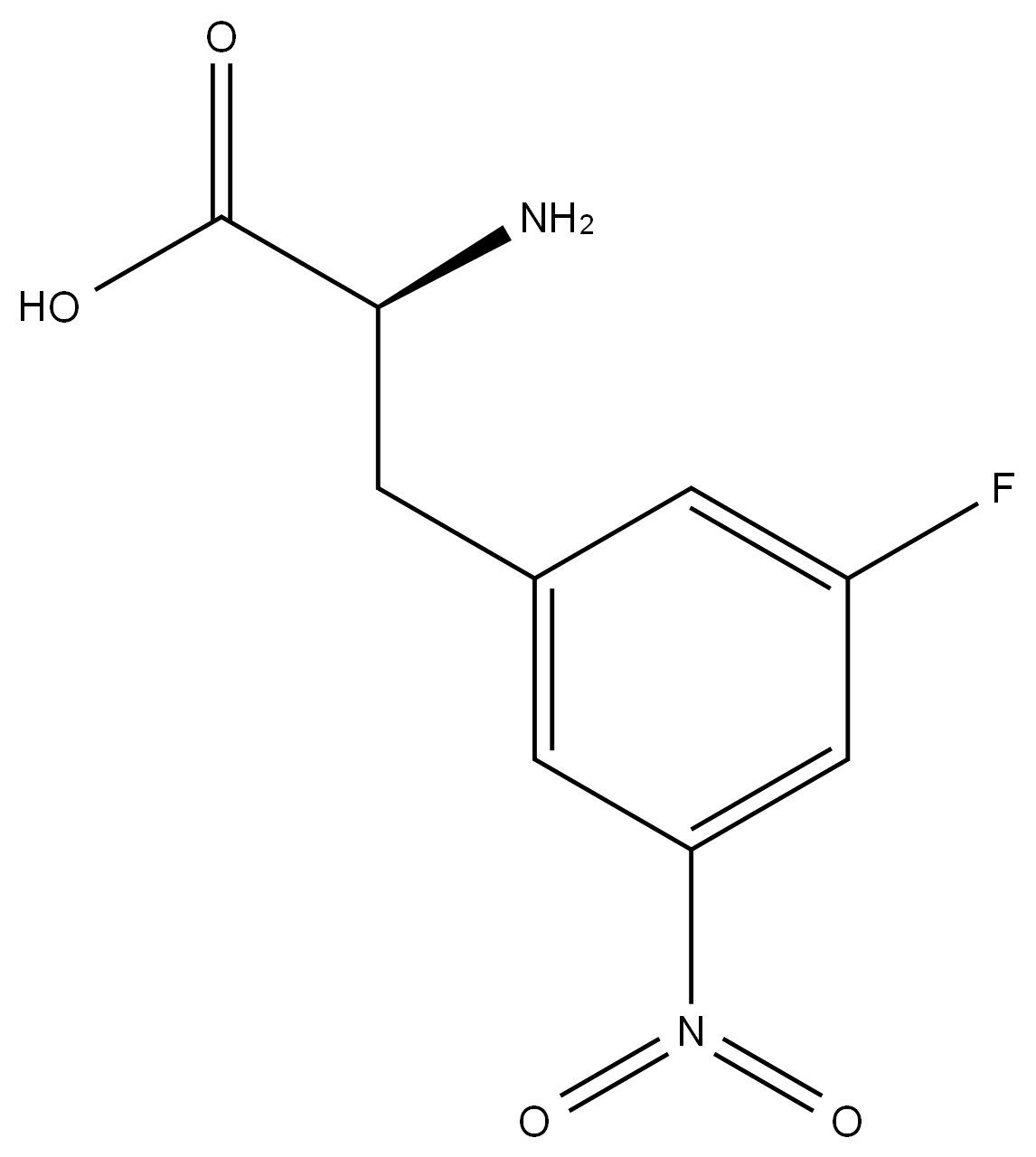 METHYL (2S)-2-AMINO-3-(3-FLUORO-5-NITROPHENYL)PROPANOATE Struktur