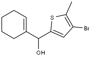 4-Bromo-α-1-cyclohexen-1-yl-5-methyl-2-thiophenemethanol,1690928-34-7,结构式