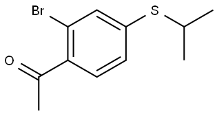 1-[2-Bromo-4-[(1-methylethyl)thio]phenyl]ethanone,1692823-53-2,结构式