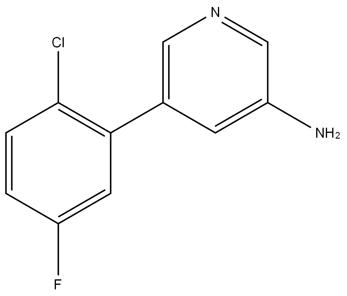 5-(2-Chloro-5-fluorophenyl)-3-pyridinamine,1693662-48-4,结构式