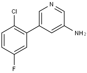 5-(2-Chloro-5-fluorophenyl)-3-pyridinamine,1693662-48-4,结构式