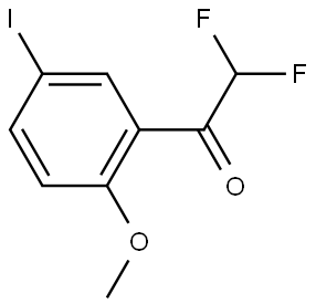 2,2-difluoro-1-(5-iodo-2-methoxyphenyl)ethanone,1694090-21-5,结构式