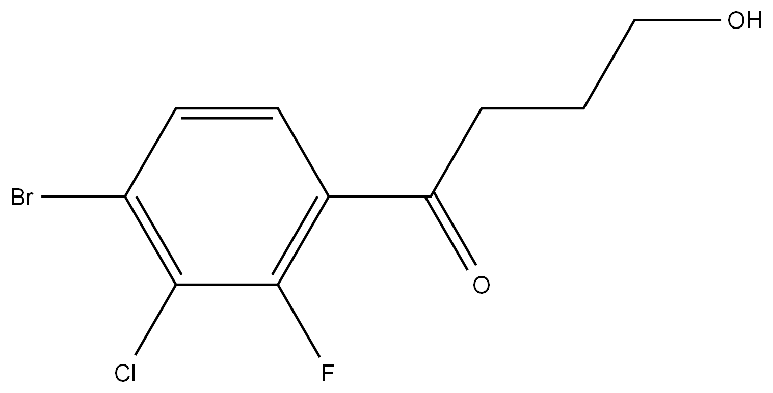1-(4-Bromo-3-chloro-2-fluorophenyl)-4-hydroxy-1-butanone Structure