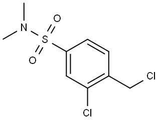 3-Chloro-4-(chloromethyl)-N,N-dimethylbenzenesulfonamide Structure