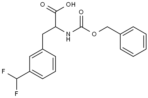 2-(((benzyloxy)carbonyl)amino)-3-(3-(difluoromethyl)phenyl)propanoic acid Struktur