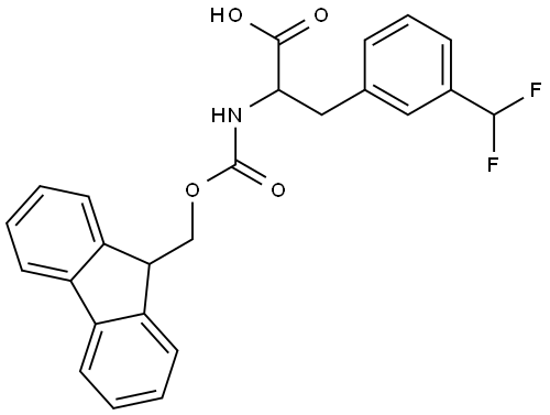 2-((((9H-fluoren-9-yl)methoxy)carbonyl)amino)-3-(3-(difluoromethyl)phenyl)propanoic acid Structure