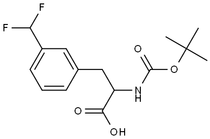 2-((tert-butoxycarbonyl)amino)-3-(3-(difluoromethyl)phenyl)propanoic acid Struktur