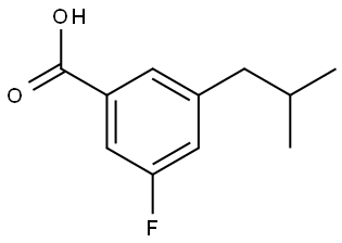 3-Fluoro-5-(2-methylpropyl)benzoic acid Structure