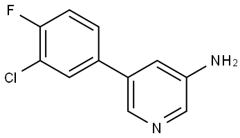 5-(3-Chloro-4-fluorophenyl)-3-pyridinamine Structure