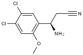 (3R)-3-AMINO-3-(4,5-DICHLORO-2-METHOXYPHENYL)PROPANENITRILE Structure