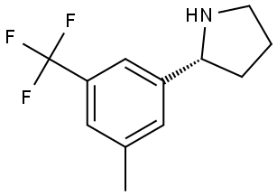 (2R)-2-[3-METHYL-5-(TRIFLUOROMETHYL)PHENYL]PYRROLIDINE Structure