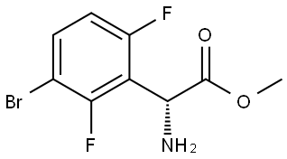 METHYL (2R)-2-AMINO-2-(3-BROMO-2,6-DIFLUOROPHENYL)ACETATE Structure