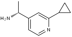 (R)-1-(2-环丙基吡啶-4-基)乙胺,1704722-20-2,结构式