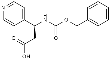 (S)-3-(((benzyloxy)carbonyl)amino)-3-(pyridin-4-yl)propanoic acid dihydrochloride Structure