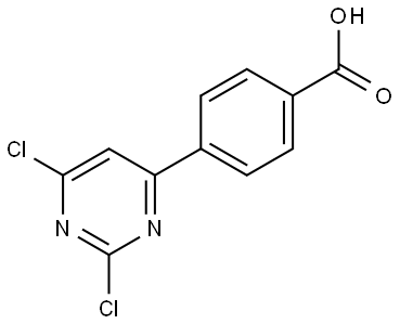 4-(2,6-dichloropyrimidin-4-yl)benzoic acid,17077-95-1,结构式