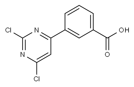 3-(2,6-dichloropyrimidin-4-yl)benzoic acid Structure