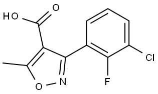3-(3-Chloro-2-fluorophenyl)-5-methylisoxazole-4-carboxylic Acid Structure