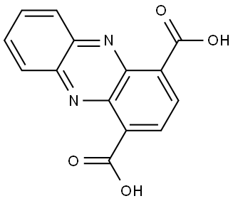 1,4-フェナジンジカルボン酸 化学構造式