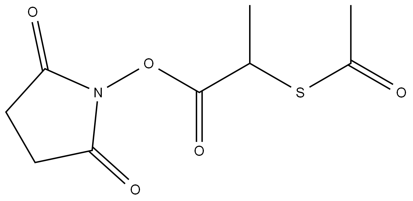 2,5-dioxopyrrolidin-1-yl 2-(acetylthio)propanoate Structure