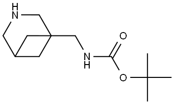 tert-butyl N-(3-azabicyclo[3.1.1]heptan-1-ylmethyl)carbamate 结构式