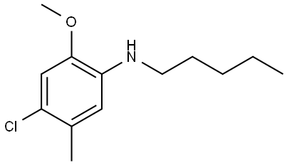 4-Chloro-2-methoxy-5-methyl-N-pentylbenzenamine,176528-48-6,结构式