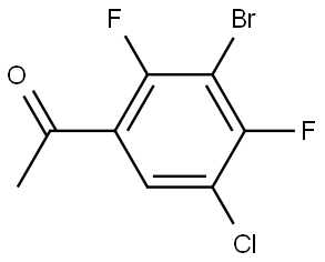 1-(3-Bromo-5-chloro-2,4-difluorophenyl)ethanone Structure