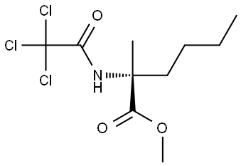 (R)-甲基 2-甲基-2-(2,2,2-三氯乙酰胺基)己酸酯,177273-86-8,结构式