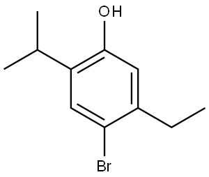 4-Bromo-5-ethyl-2-(1-methylethyl)phenol 结构式