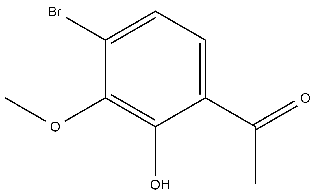 1-(4-Bromo-2-hydroxy-3-methoxyphenyl)ethanone 结构式
