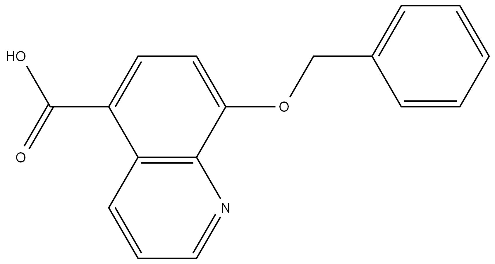 8-(Phenylmethoxy)-5-quinolinecarboxylic acid Structure