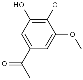 1-(4-Chloro-3-hydroxy-5-methoxyphenyl)ethanone 结构式