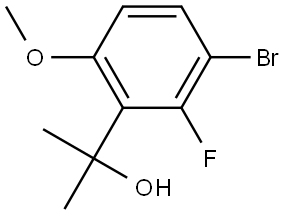 2-(3-bromo-2-fluoro-6-methoxyphenyl)propan-2-ol Structure