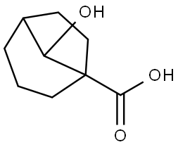 8-Hydroxybicyclo[3.2.1]octane-1-carboxylic acid Struktur