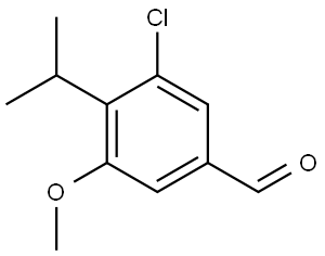 3-Chloro-5-methoxy-4-(1-methylethyl)benzaldehyde 结构式