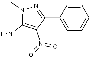 1-methyl-4-nitro-3-phenyl-1H-pyrazol-5-amine Structure