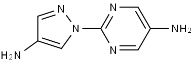 2-(4-amino-1H-pyrazol-1-yl)pyrimidin-5-amine Structure