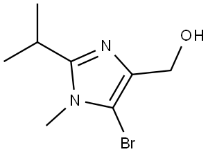 (5-Bromo-2-isopropyl-1-methyl-1H-imidazol-4-yl)methanol Structure