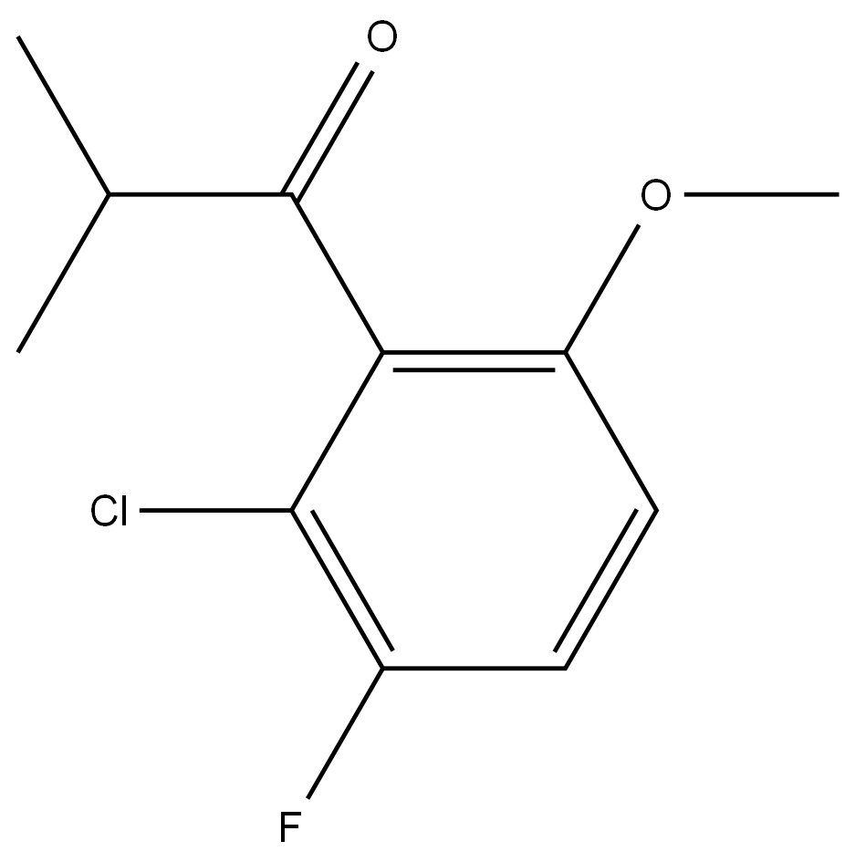 1-(2-Chloro-3-fluoro-6-methoxyphenyl)-2-methyl-1-propanone 结构式