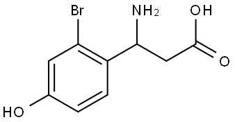 3-AMINO-3-(2-BROMO-4-HYDROXYPHENYL)PROPANOIC ACID Structure