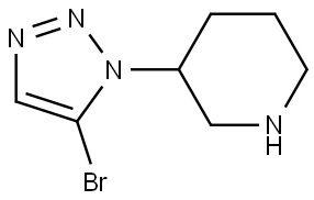 3-(5-bromo-1H-1,2,3-triazol-1-yl)piperidine Structure