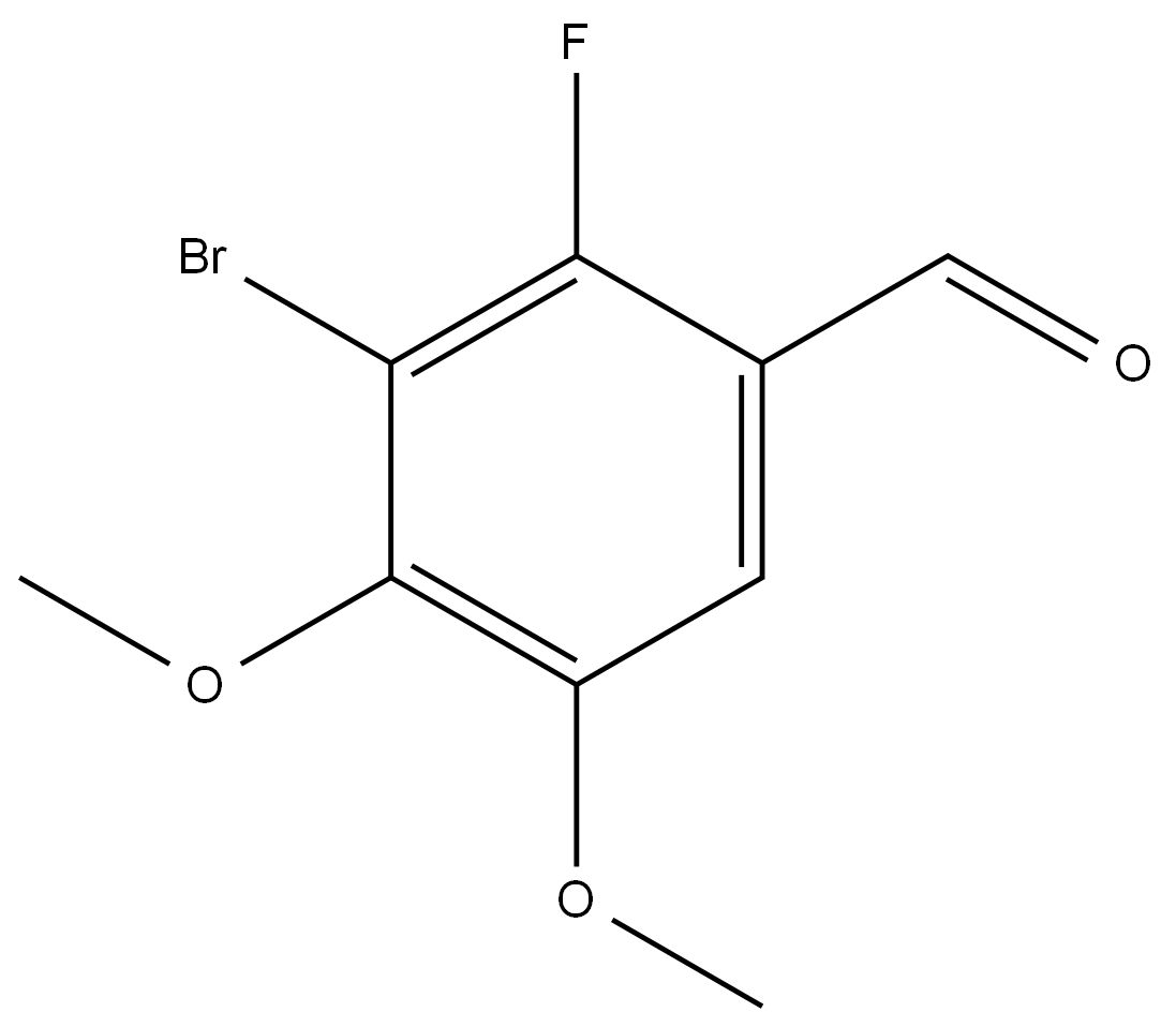 3-Bromo-2-fluoro-4,5-dimethoxybenzaldehyde Struktur
