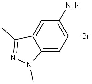 6-Bromo-1,3-dimethyl-1H-indazol-5-amine Structure