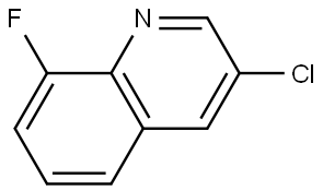 3-chloro-8-fluoroquinoline,1784489-19-5,结构式