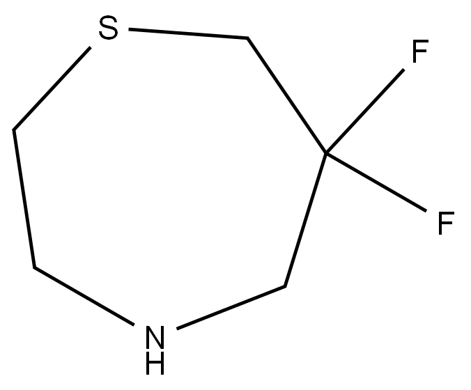 6,6-difluoro-1,4-thiazepane Struktur